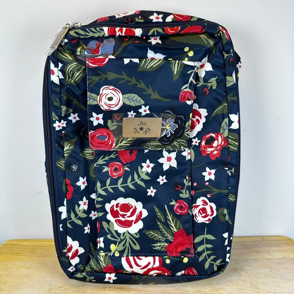JuJuBe MiniBe Diaper Bag Backpack Navy Midnight Posy Floral Travel Baby JA4023